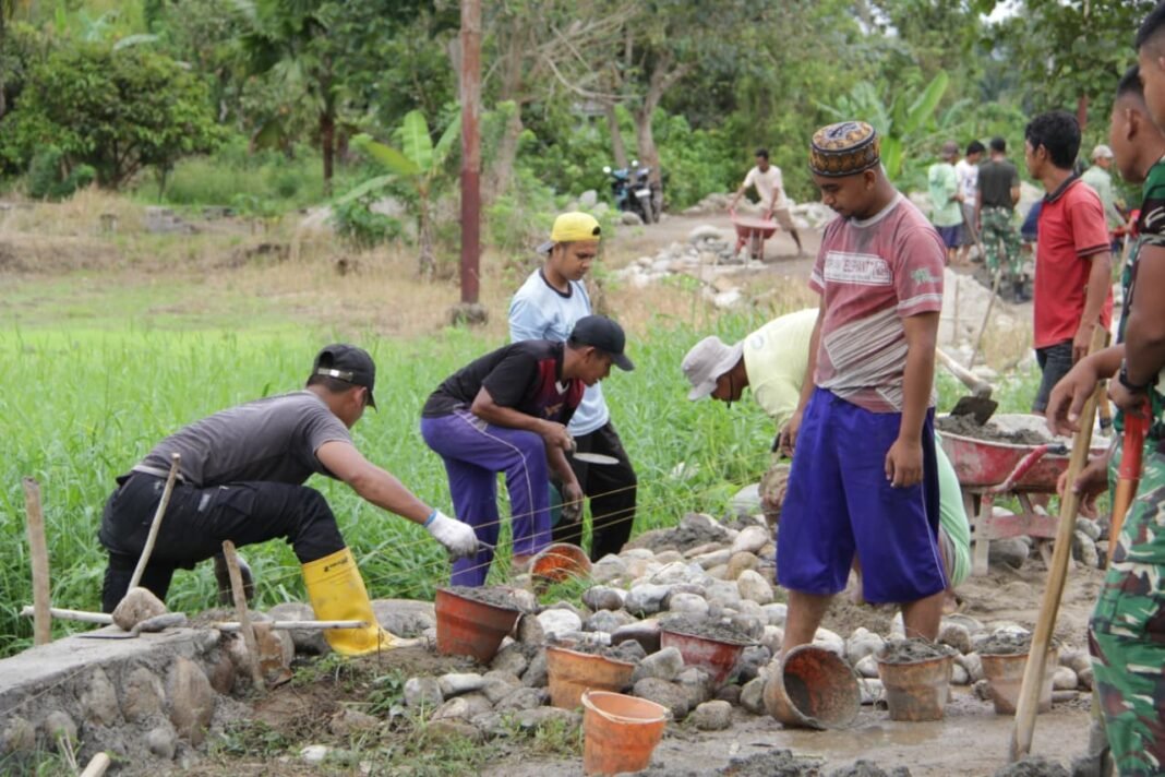 Satgas TMMD ke-127 Kodim 1305/Buol Tolitoli Teruskan Pembangunan Infrastruktur Jalan dan Talud