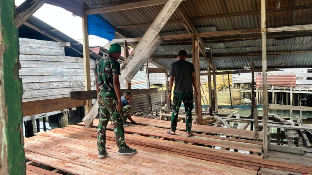 Satgas TMMD 127 Selesaikan Pemasangan Lantai RTLH di Nambo untuk Hunian Layak