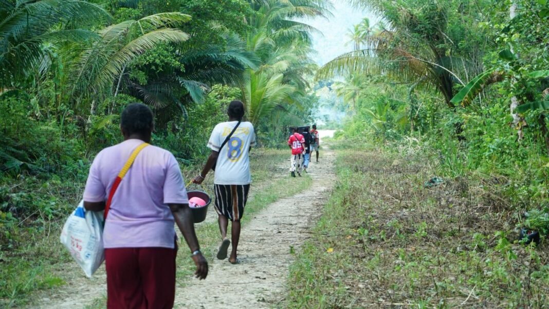 Progres Pembukaan Jalan TMMD 127 Kodim 1804/Kaimana Di Kampung Marsi Tembus 78 Persen