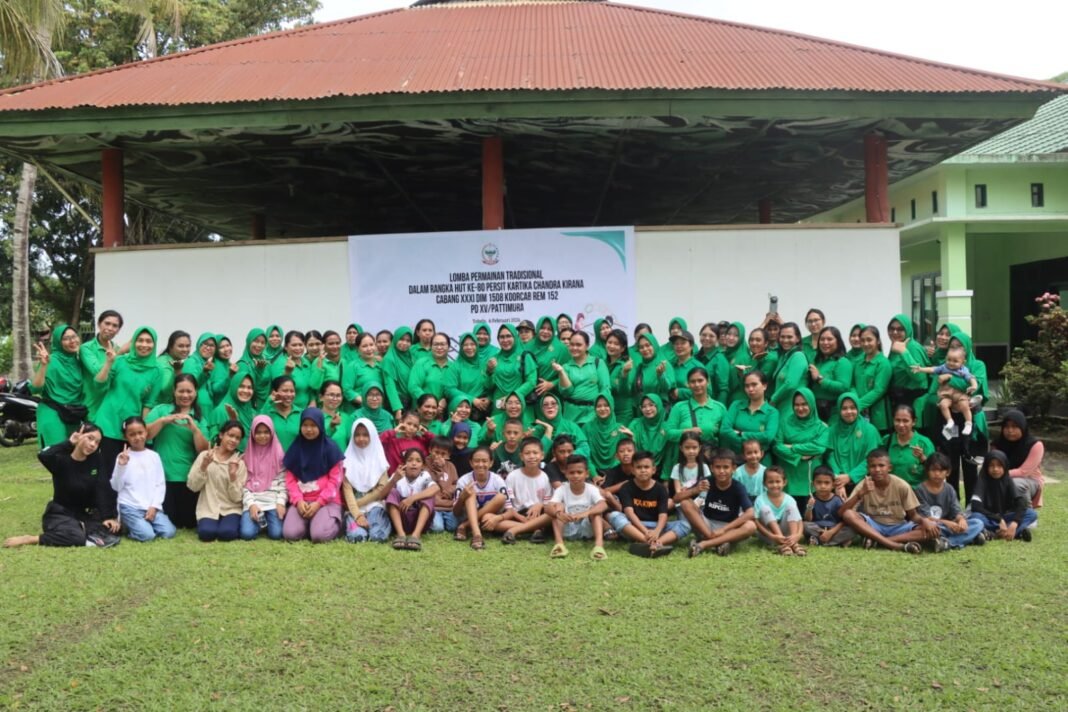Peringatan HUT ke-80 Persit Kartika Chandra Kirana dengan Lomba Permainan Tradisional di Tobelo