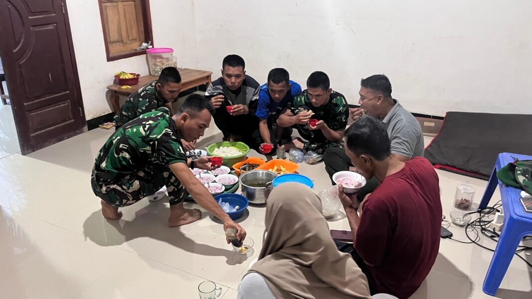 Satgas TMMD 127 Kodim 0430/BA Adakan Buka Puasa Bersama di Banyuasin