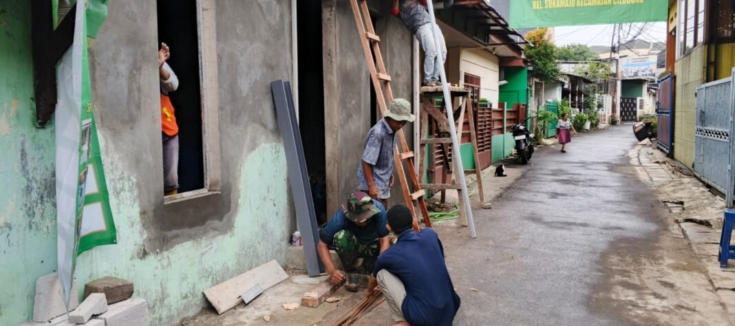 Pembangunan RTLH TMMD Ke-127 Kodim 0508/Depok Capai 53% di Cilodong
