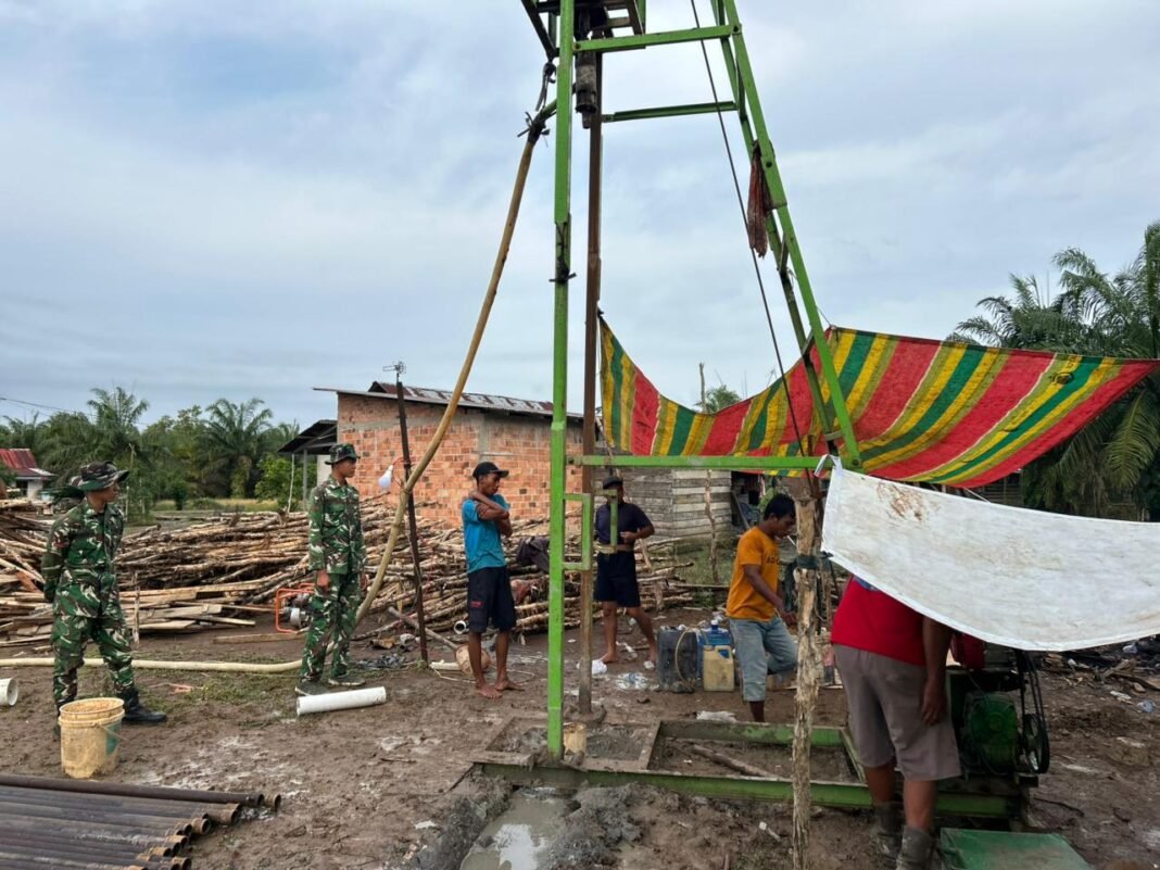 Satgas TMMD ke-127 Kodim 0430/BA Percepat Pembangunan Sumur Bor di Desa Wonosari