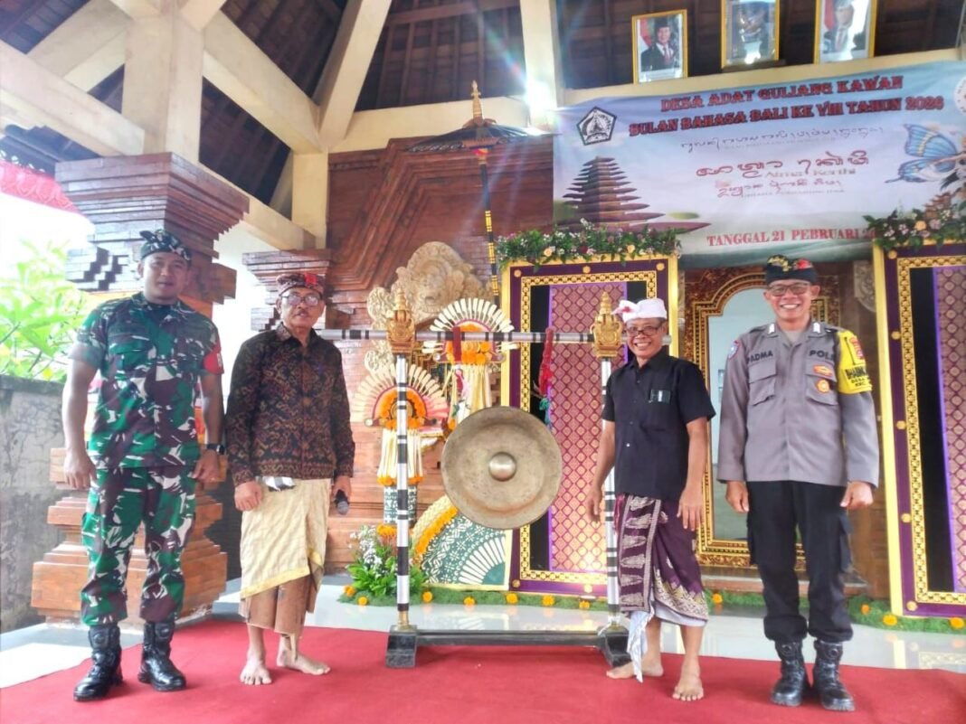 Babinsa Koramil 01/Bangli Dukung Pembukaan Bulan Bahasa Bali Ke-VIII 2026