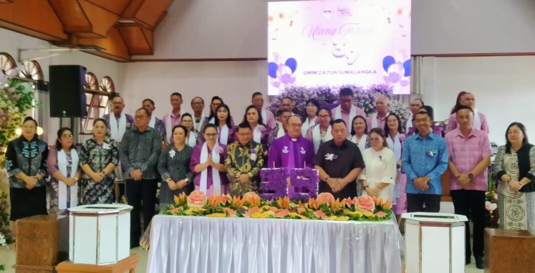 Dandim 1302/Minahasa Hadiri Perayaan HUT ke-39 GMIM Zaitun Sumalangka