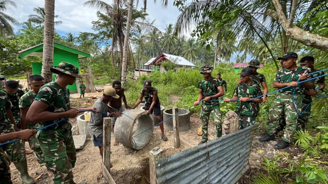 Babinsa Kampung Sisir Pimpin Pemasangan Gorong-Gorong untuk Akses Air Bersih