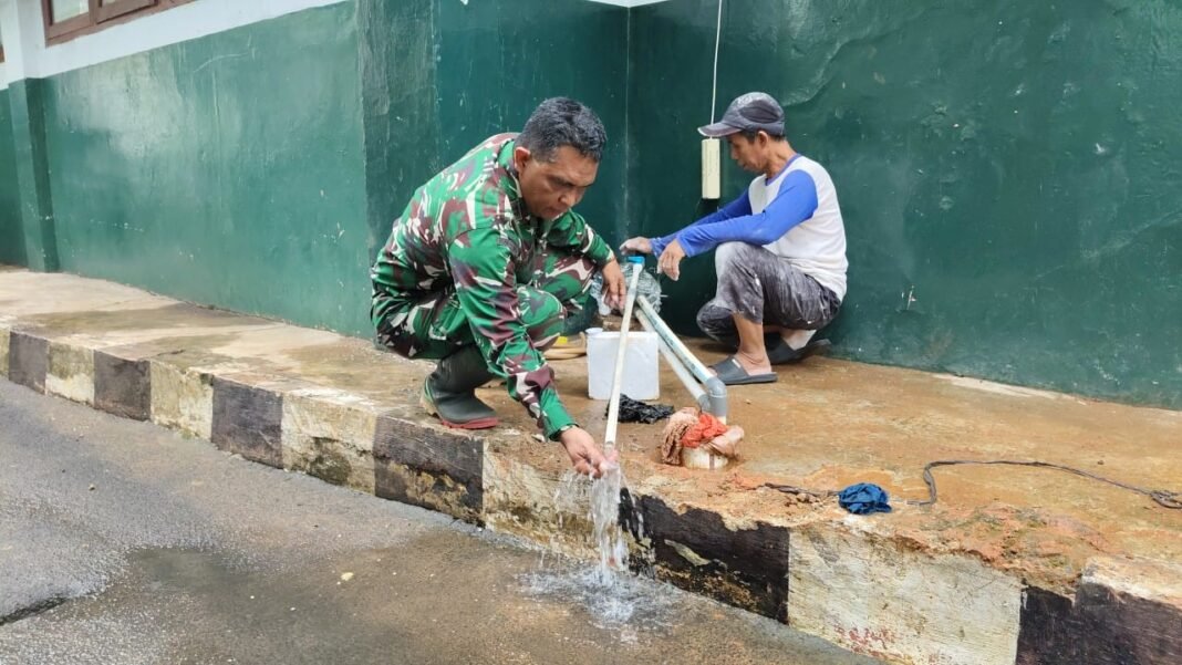 TMMD Ke-127 Kodim 0508/Depok Luncurkan Sumur Bor untuk MI Darul Falah II