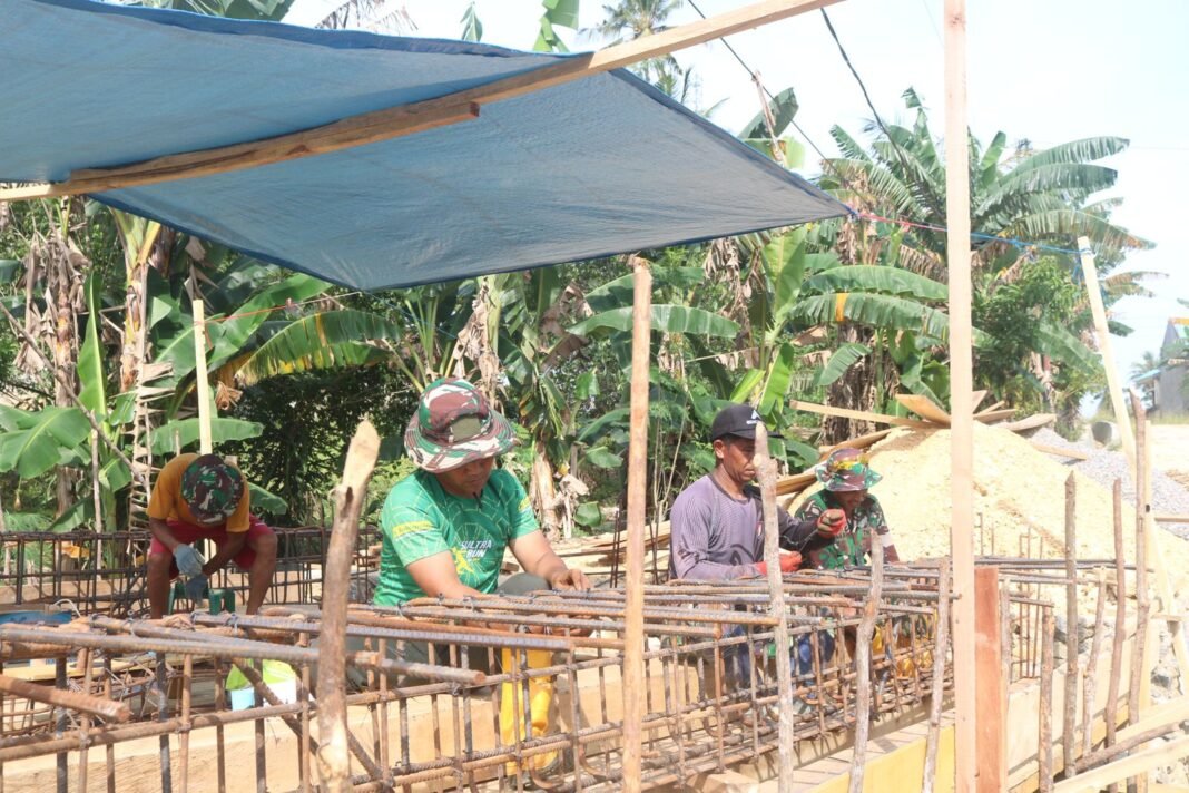 Satgas TMMD 127 Masuk Tahap Penting Pembangunan Jembatan di Anggoeya