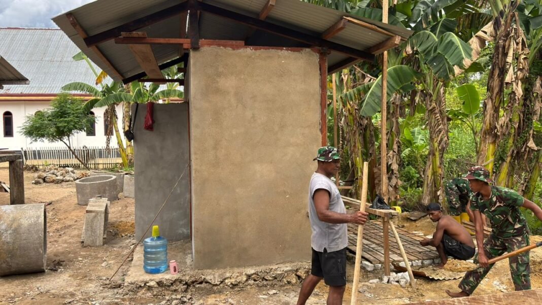 Progres Membangun MCK di Gereja Oraid Labora Capai 62 Persen