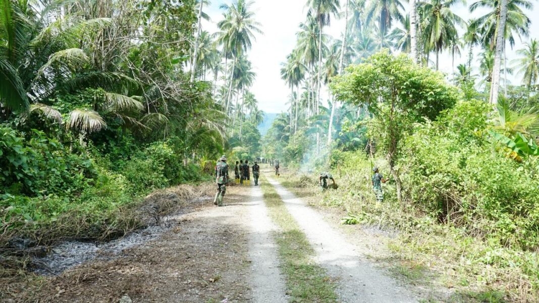 TMMD 127 Kodim 1804/Kaimana: Pembukaan Jalan 400 Meter di Kampung Marsi Hampir Rampung