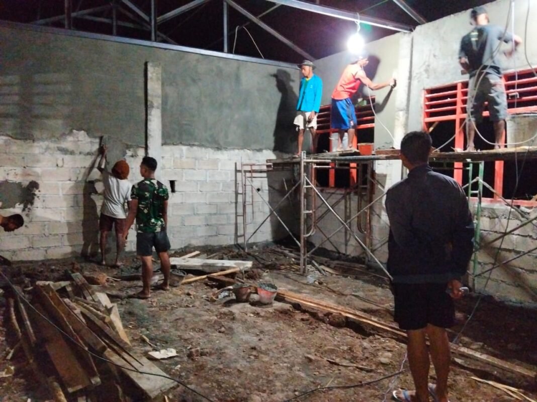 Satgas TMMD Ke-127 Kodim 1618/TTU Lembur Pembangunan RKB SMAN Bikomi Nilulat