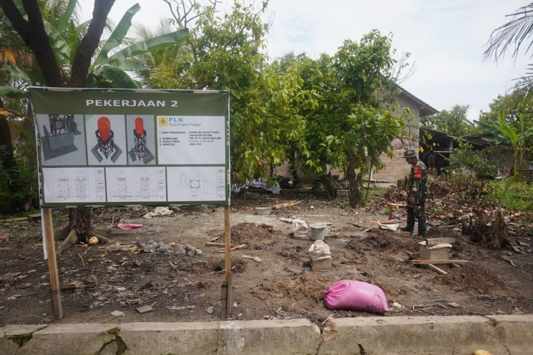 Progres Pemasangan Pedestal Sumur Bor di Desa Tanjung Rejo