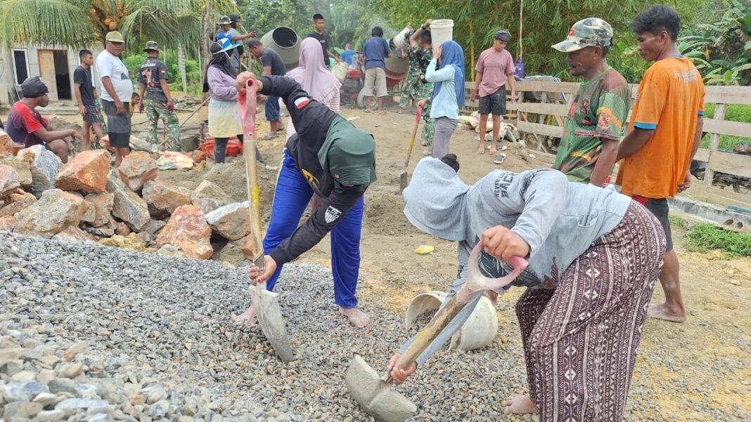 Sinergi TNI dan Masyarakat dalam Pembangunan Infrastruktur TMMD 127 di Kendari