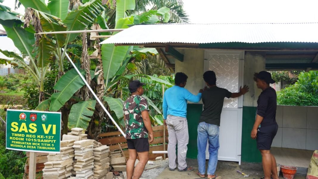 Progres MCK TMMD ke-127: TNI Buktikan Kepedulian Terhadap Sanitasi Desa