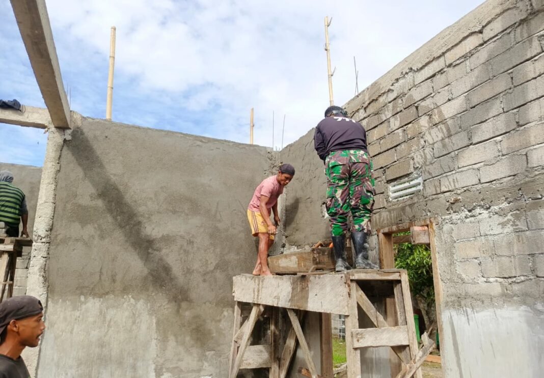 Kodim 1305/Buol Tolitoli Percepat Pembangunan Masjid di Desa Oyom