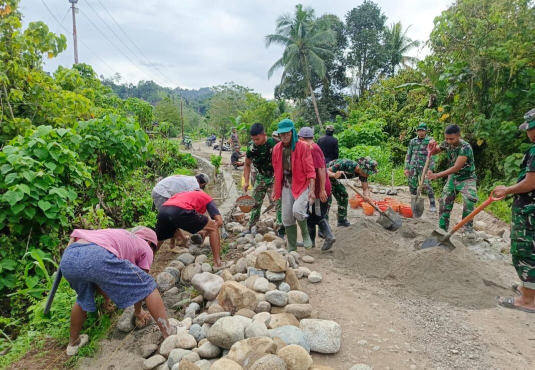 TMMD 127 Kodim 1305/Buol Tolitoli Akselerasi Pembangunan Jalan di Desa Oyom