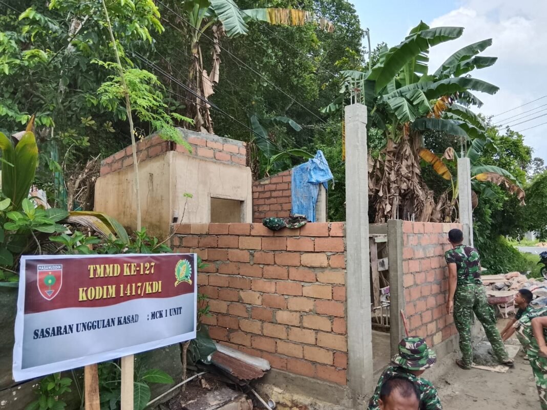 Pemelesteran MCK TMMD 127: Satgas Fokus pada Kualitas dan Kerapihan