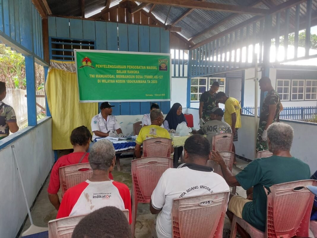 TMMD 127 Kodim 1804/Kaimana Gelar Layanan Kesehatan Gratis, Warga Respon Positif
