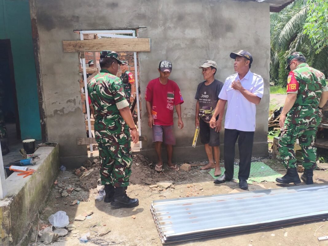 Kasdim 0430/BA Tinjau Progres RTLH TMMD 127 di Desa Wonosari