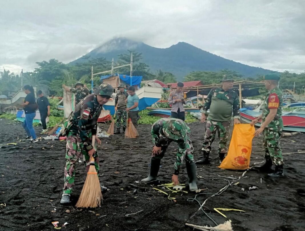 Koramil Kodim 1310/Bitung Laksanakan Gerakan Indonesia Asri, Bentuk Kepedulian terhadap Lingkungan