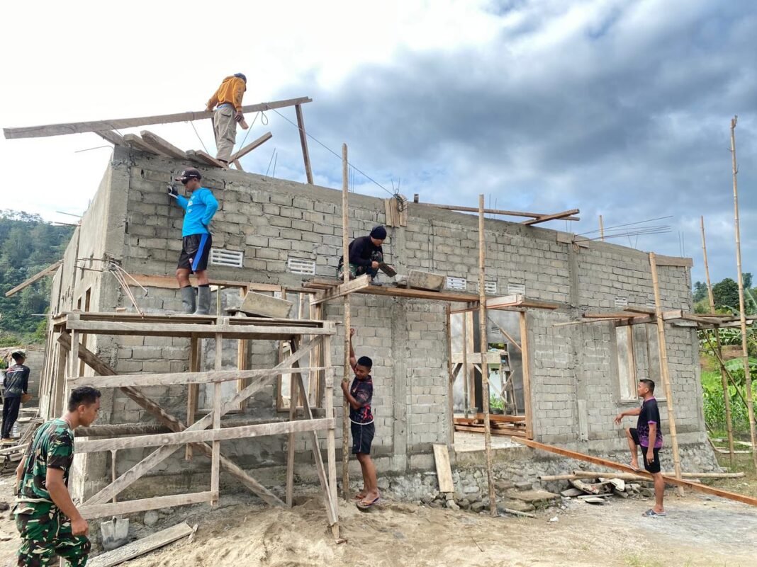 Kodim 1305/Buol Tolitoli Percepat Pembangunan Masjid di Dusun Ogomolobu