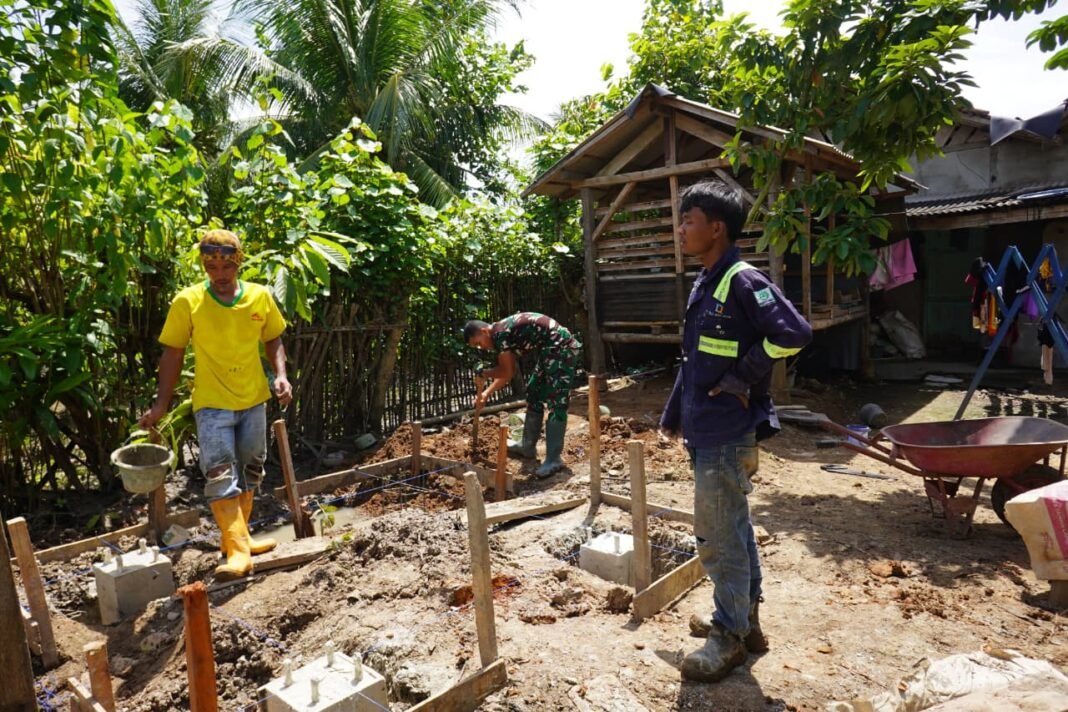 Pembangunan Stasiun Air di Desa Gunung Sari dalam TMMD ke-127