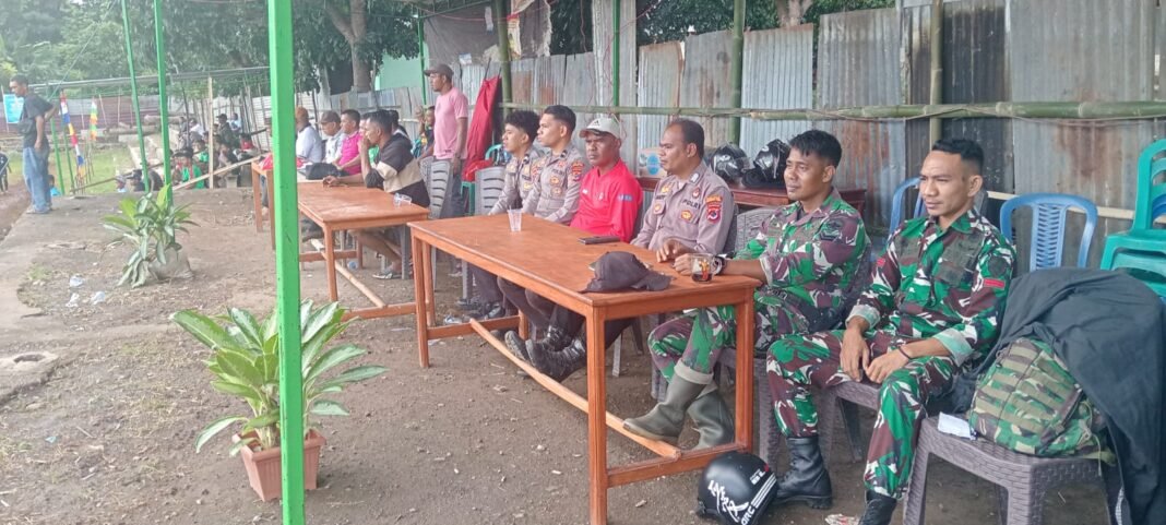 Babinsa Koramil 1612-03/Borong Jamin Keamanan Turnamen Amal Piala St. Hubertus Sok V 2026