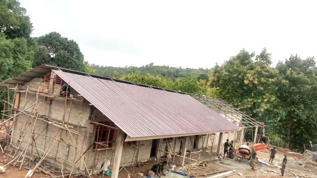 Pembangunan Ruang Kelas Baru di Desa Sunkaen, TMMD Ke-127 Kodim 1618/TTU Mempercepat Proses Pendidikan