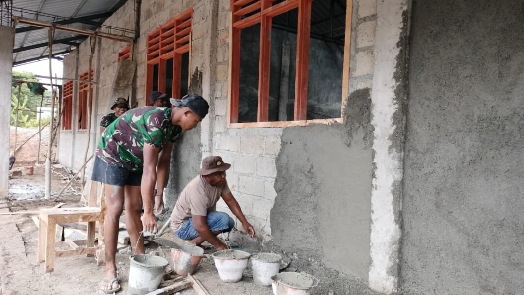 Membangun Pendidikan Perbatasan, TMMD Ke-127 Sunkaen Fokus pada Pembangunan RKB