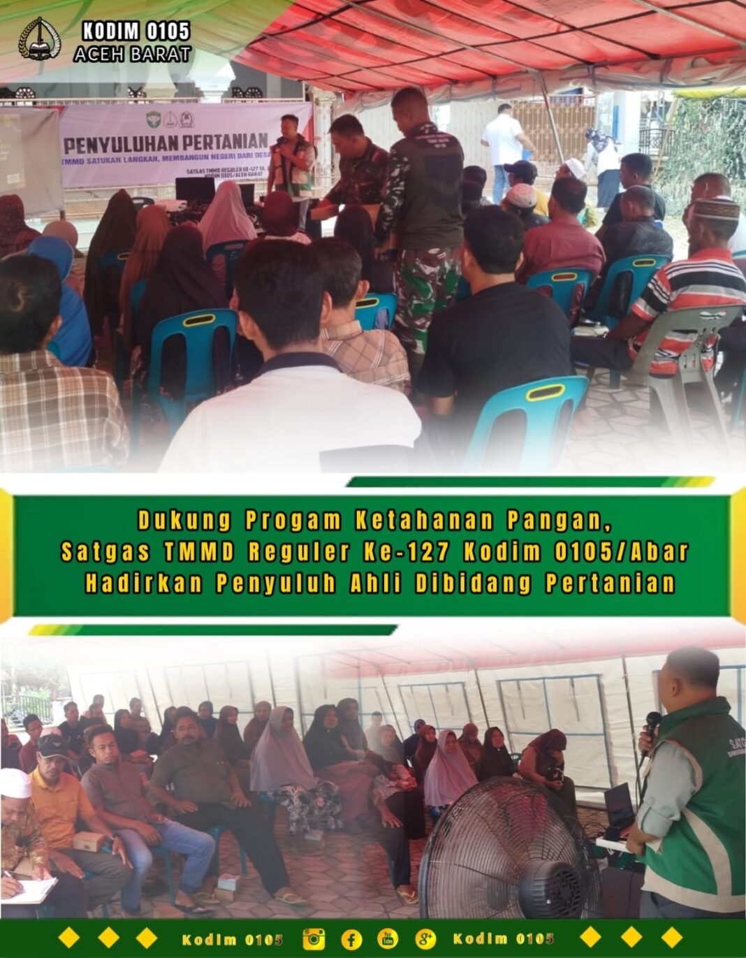 Kodim 0105/Aceh Barat Bekali Petani Teknik Budidaya dan Peternakan