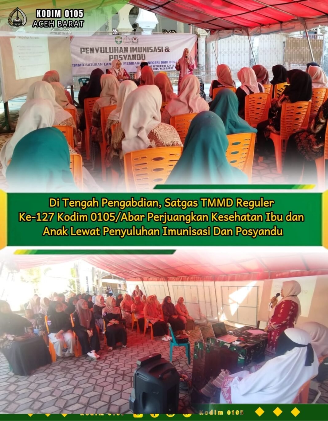 Antusias Warga Ikuti Penyuluhan Posyandu Satgas TMMD