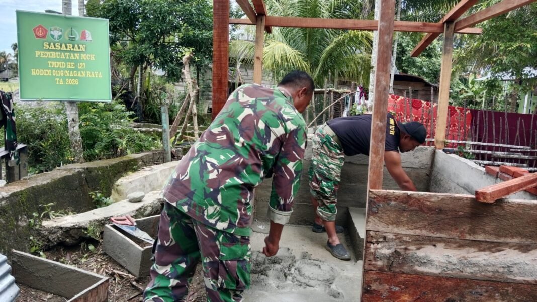 TMMD Ke-127 Wujudkan Lingkungan Bersih dan Sehat di Nagan Raya