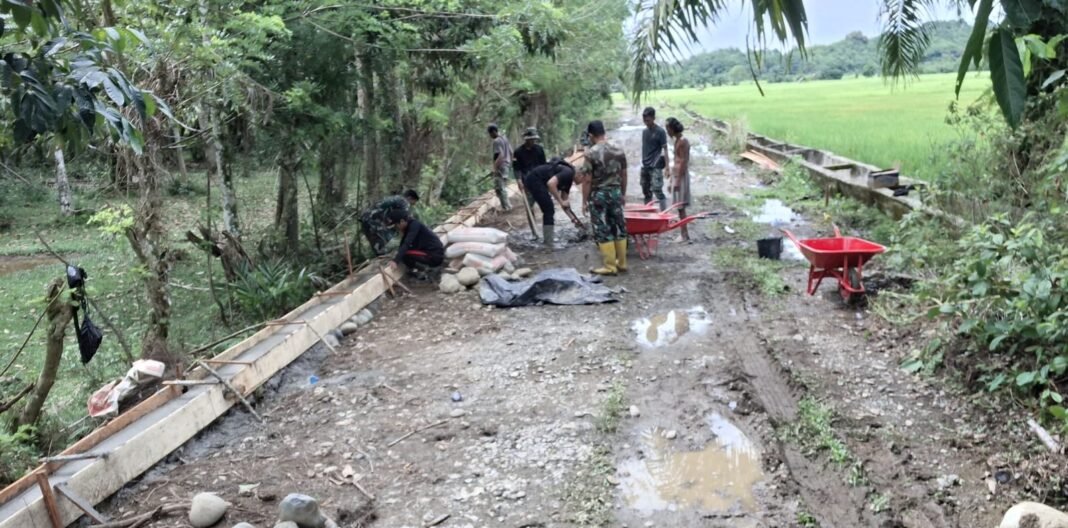 Jajaran Korem 012/TU Hadirkan Infrastruktur Kokoh Penopang Ekonomi Desa