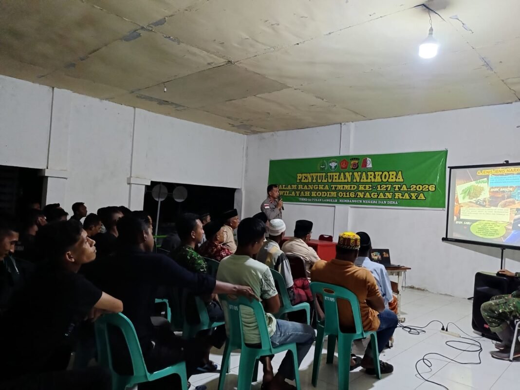 TMMD Ke-127 Hadirkan Edukasi Pencegahan Narkoba di Balai Desa