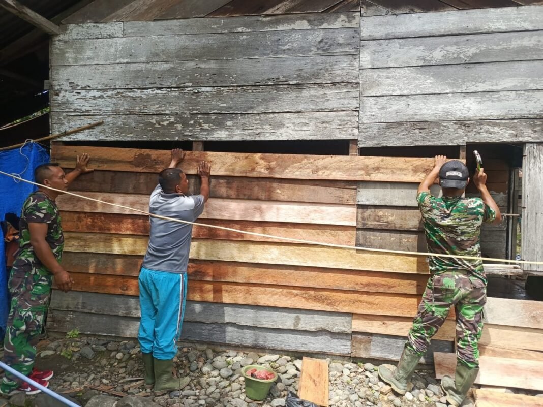 RTLH TMMD Nagan Raya Capai 60 Persen, Dinding Lapuk Diganti Baru