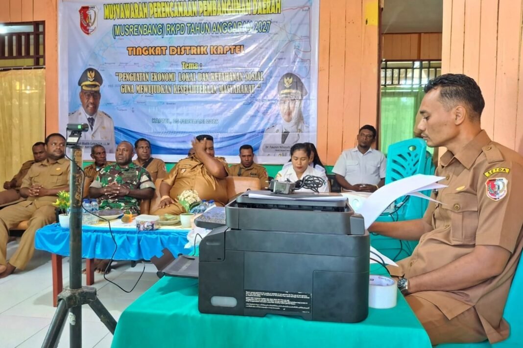 Sinergi TNI dan Pemerintah Distrik Kaptel Dorong Pembangunan Tepat Sasaran