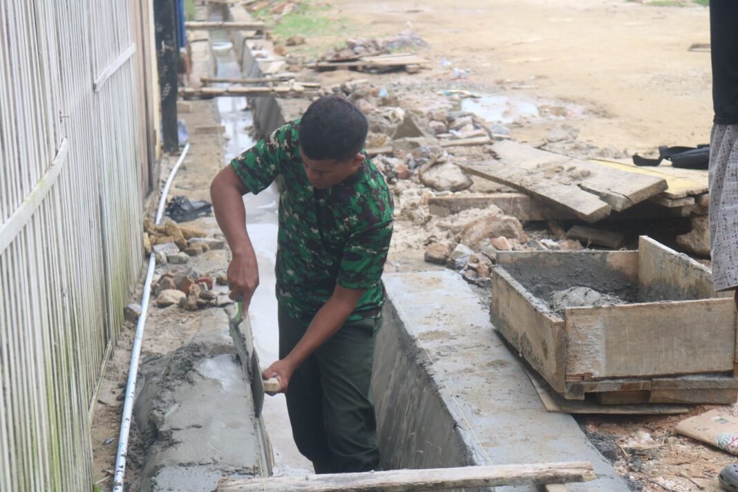Satgas TMMD 127 Perkuat Drainase Kota Kendari untuk Cegah Banjir
