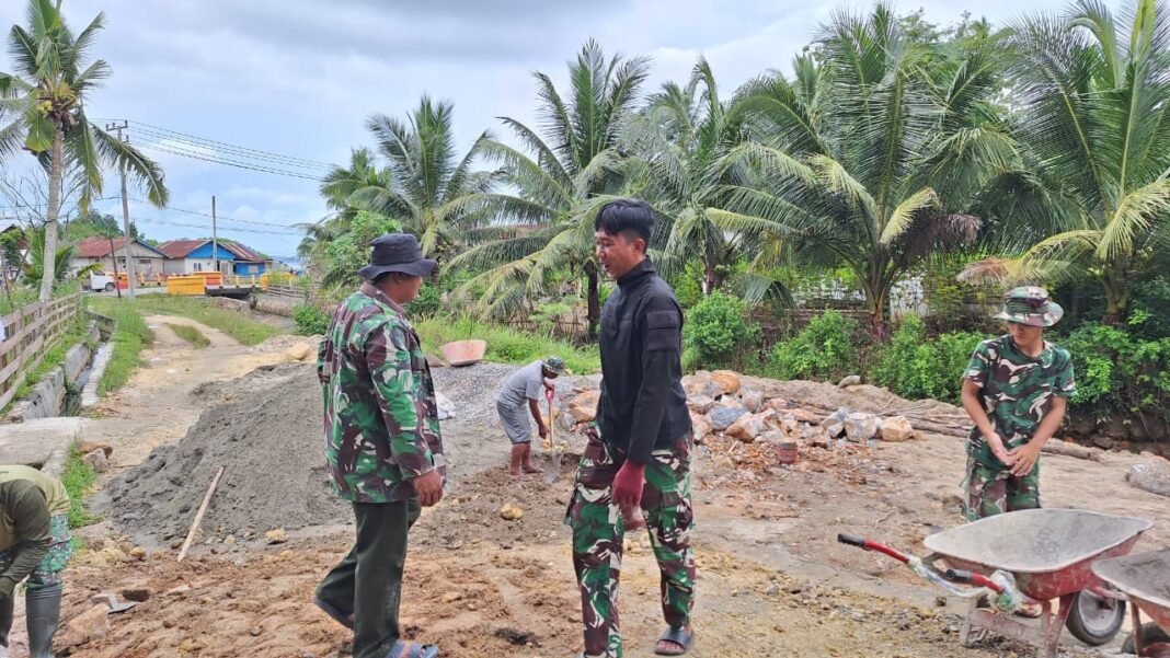 Satgas TMMD 127 Memperkuat Akses Masyarakat dengan Perbaikan Jembatan Sambuli