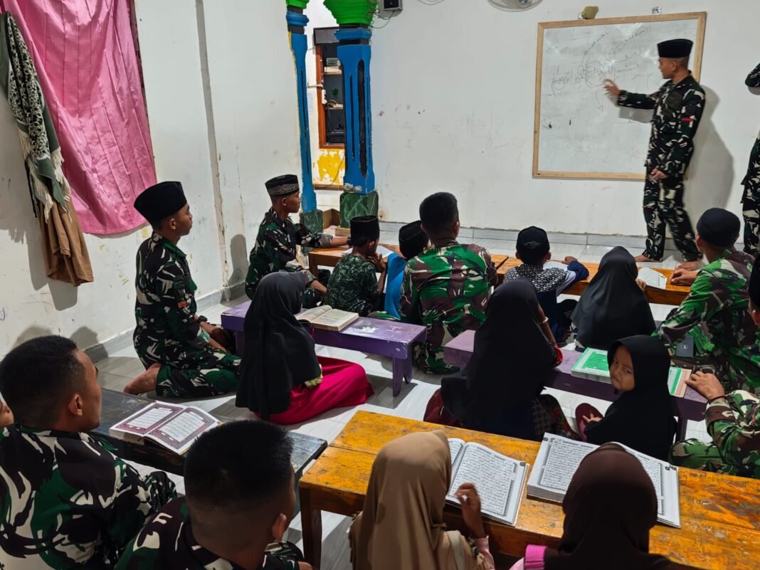 Satgas TMMD 127 Gelar Pengajian untuk Penguatan Nilai Religius Anak-Anak