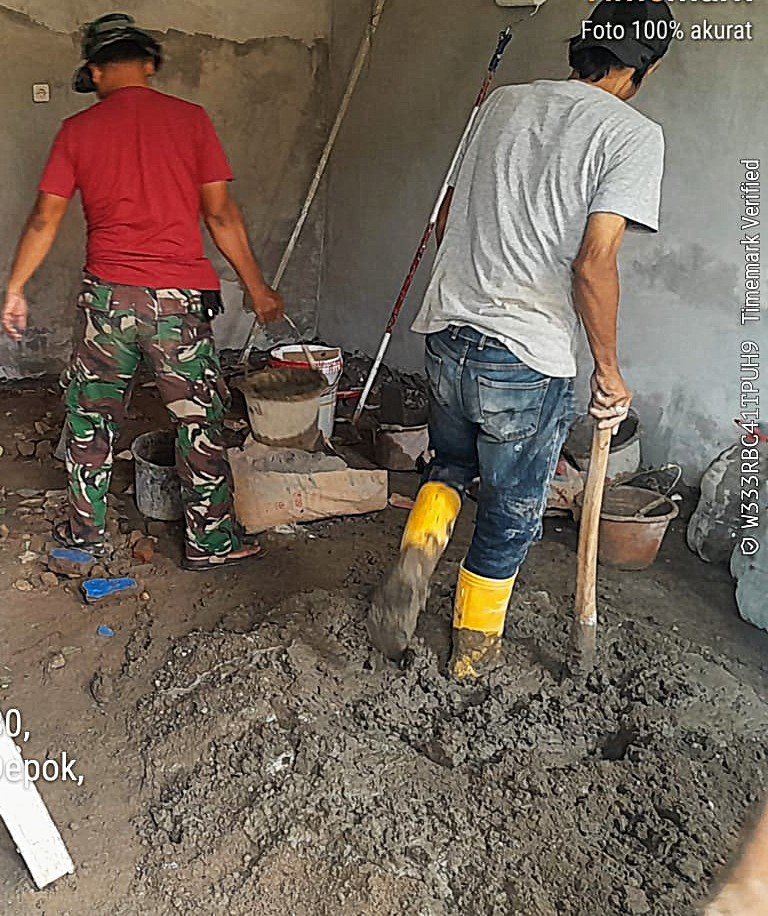 Pembangunan RTLH Bapak Saelan Abidin Capai 71 Persen, Satgas TMMD Fokus pada Penyelesaian Struktur