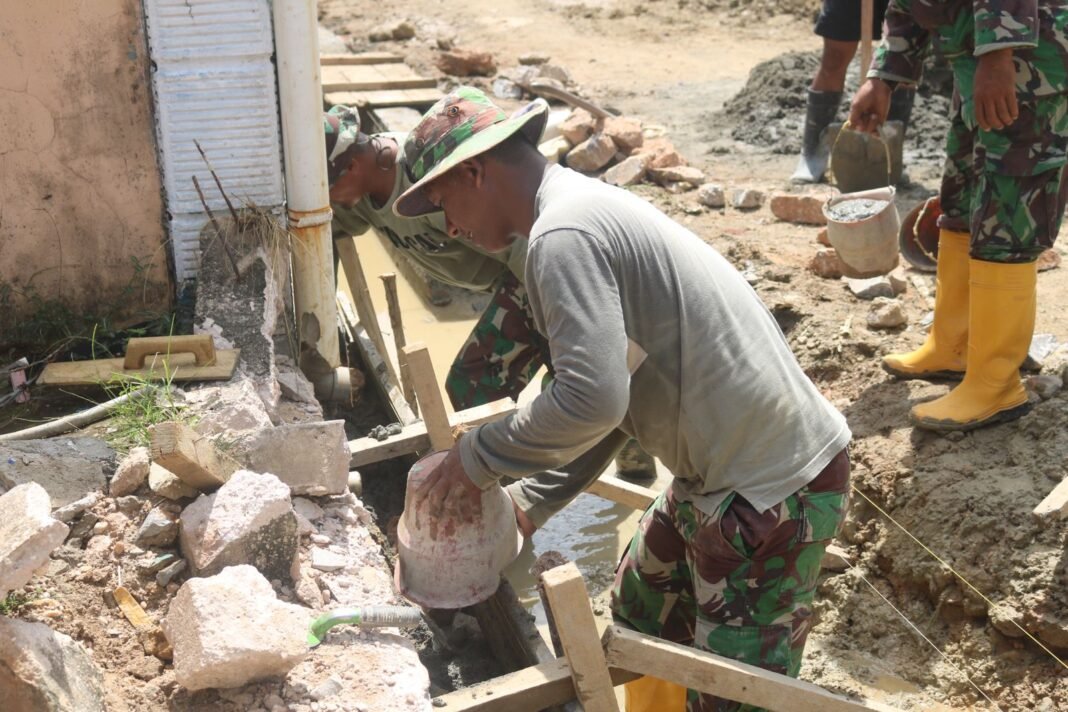 Satgas TMMD 127 Fokus Perbaikan Drainase untuk Lingkungan Sehat