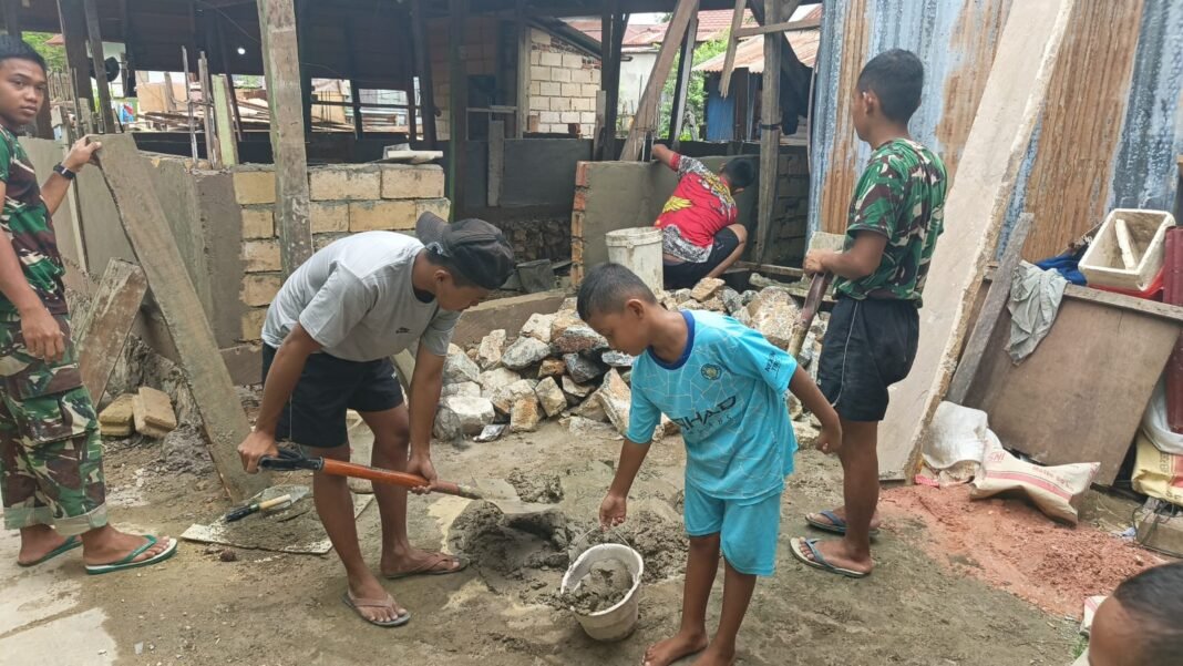 Semangat Kebersamaan Anak-Anak Petoaha dalam TMMD 127