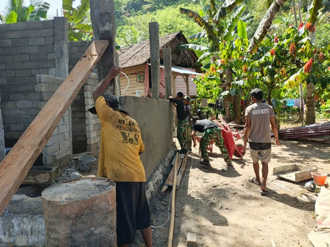 Kodim 1305/Buol Tolitoli Laksanakan TMMD ke-127 untuk Pembangunan MCK di Desa Oyom