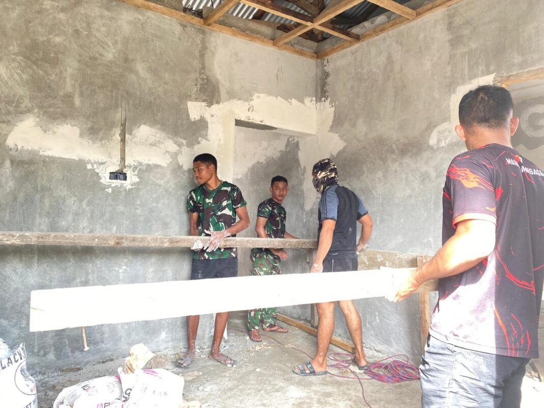 TMMD ke-127 Kodim 1305/Buol Tolitoli Percepat Pembangunan RTLH di Desa Oyom