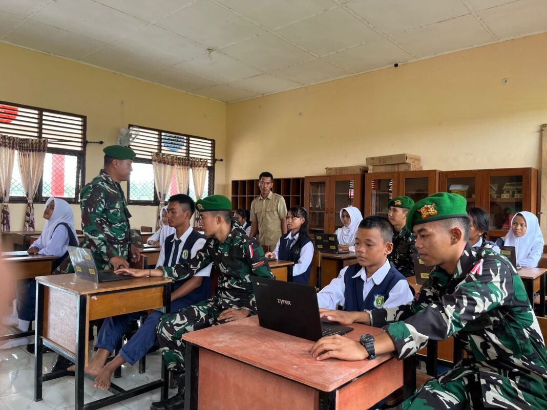 Satgas TMMD 127 Kodim 0430/BA Gelar Pelatihan Komputer di Desa Wonosari untuk Tingkatkan Pendidikan