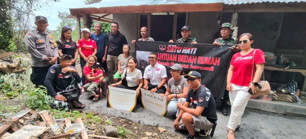 Dandim Klungkung Berkolaborasi dengan Yayasan Satu Hati Bali dan CSR Oriana Eyewear untuk Bedah Rumah RTLH