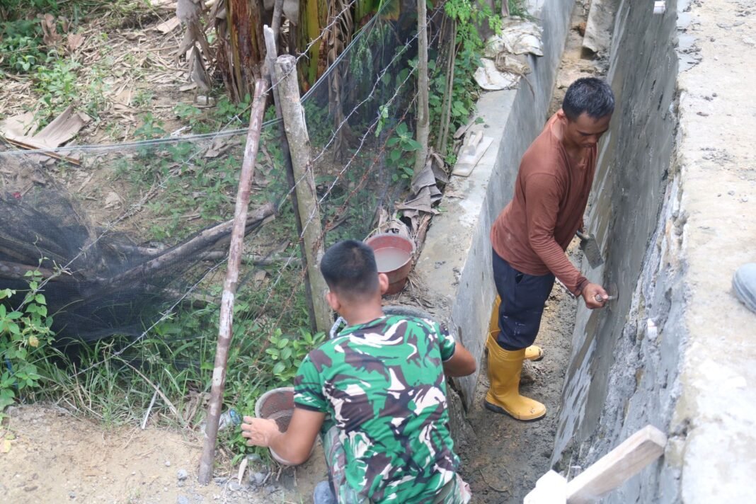 Satgas TMMD 127 Perkuat Infrastruktur Kota Kendari dengan Talud dan Drainase