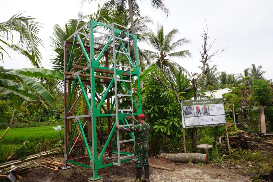 Tiang Tower Didirikan, Aspirasi Air Bersih di Kota Jawa Semakin Dekat