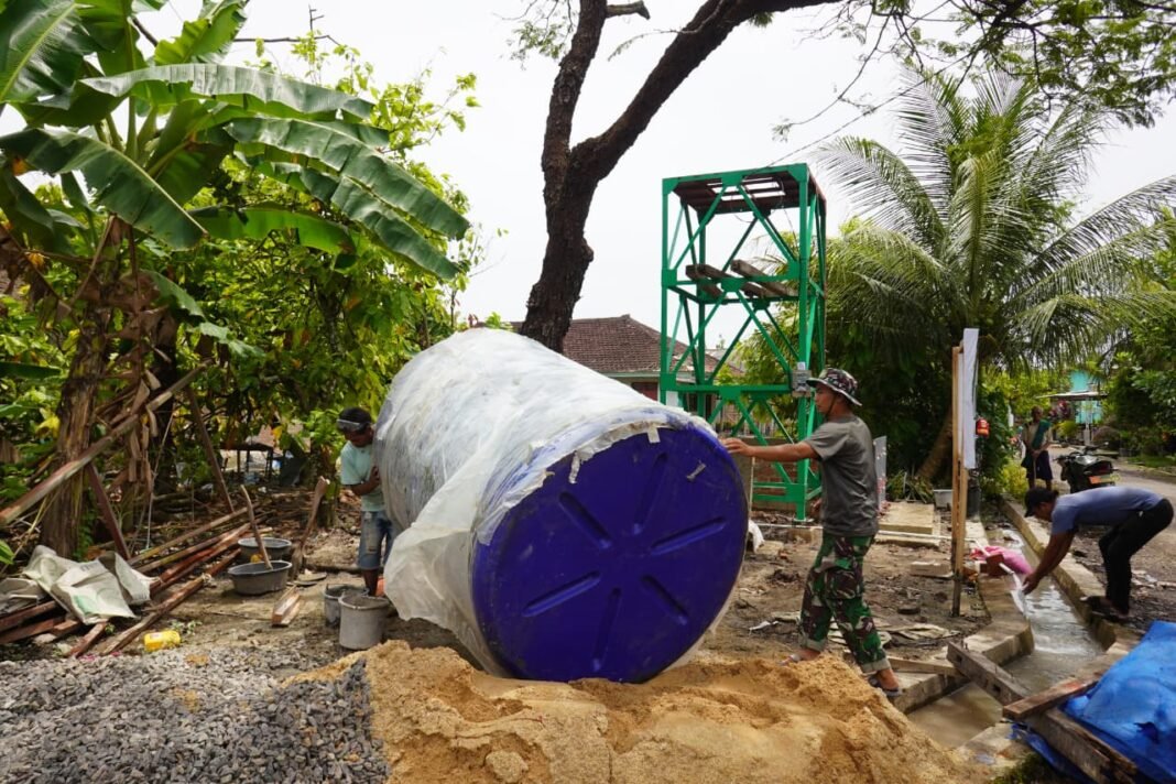 Pembangunan Pondasi Water Station Ibu Rumiani di Tanjung Rejo Dimulai