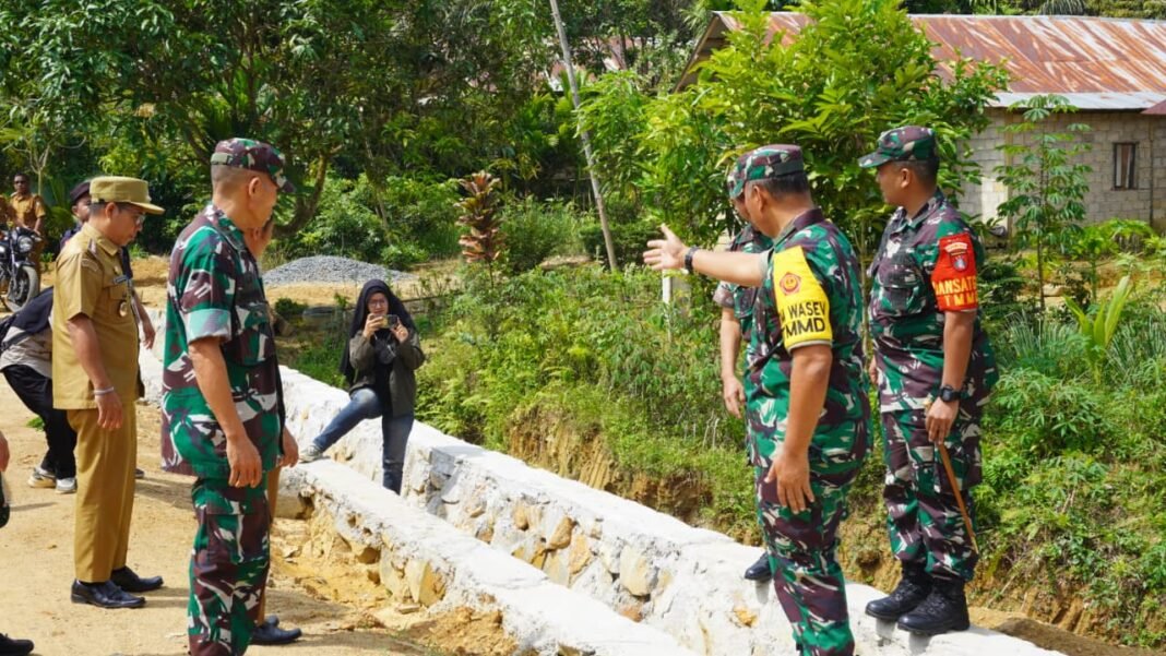 Pemantauan Program TMMD ke-127 Kodim 1015/Sampit oleh Tim Wasev Mabesad